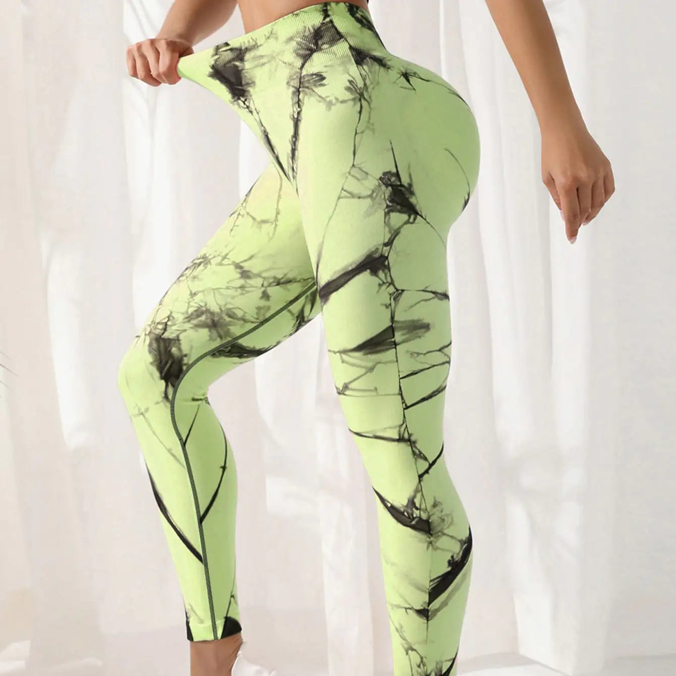 Tie-dye Leggings Spandex Yoga Pants Women's High Waist